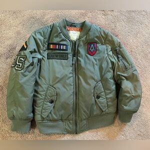 Zara Boys Green Bomber Jacket